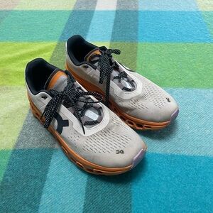 On Cloud Cloud Monster Running Cream Orange Athletic Shoes Women’s
